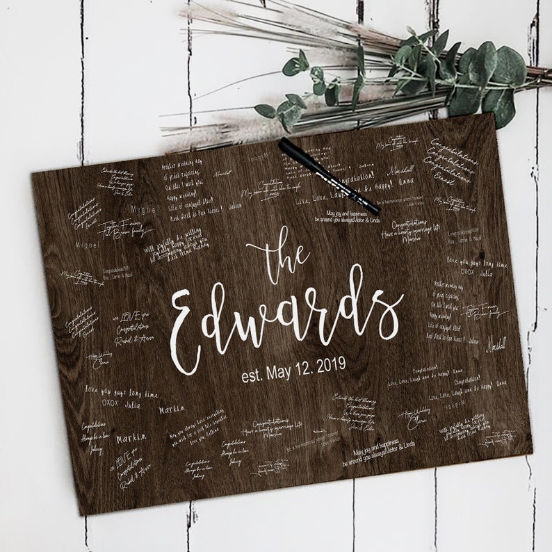 Rustic Wedding Guest Book Alternative/wood Guest Book on Etsy UK