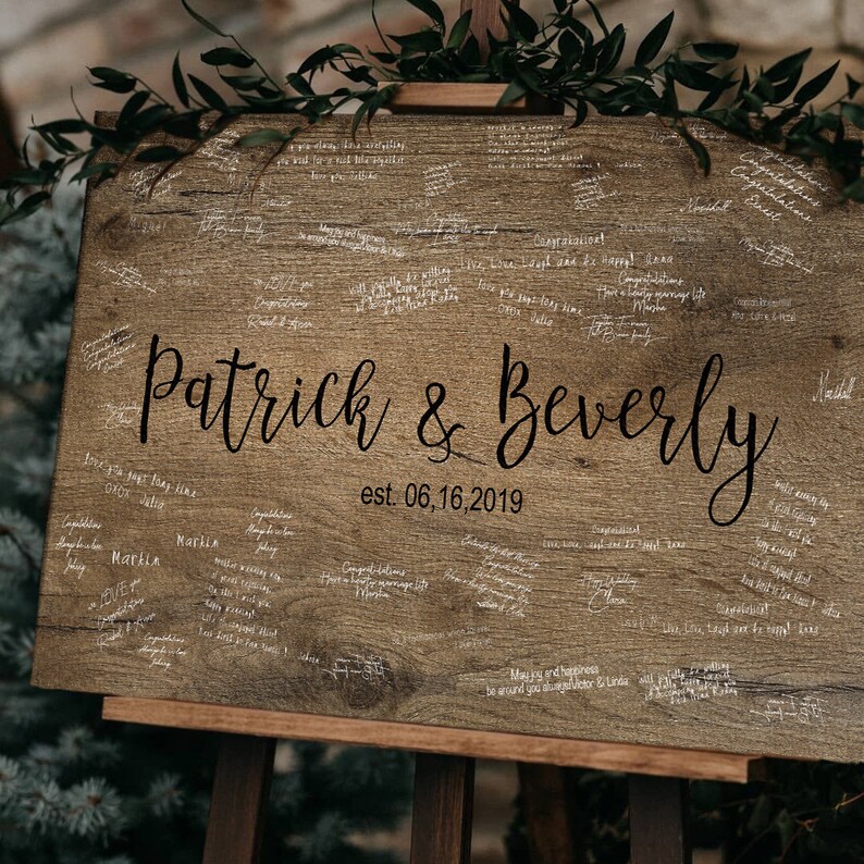 Rustic Wedding Guest Book Alternative/wood Guest Book on Etsy UK