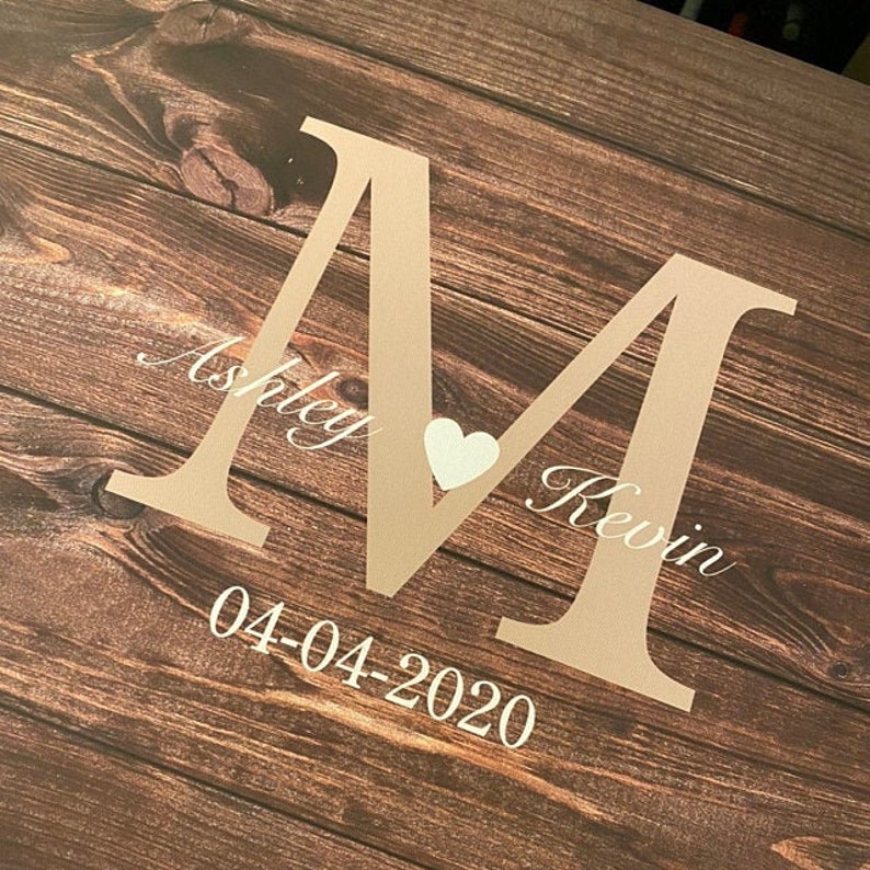 Rustic Wedding Guest Book Alternative Guest Book Wedding Guestbook Alternative Custom Guest Book Wood Guest Book Canvas Wedding Guestbook image 6