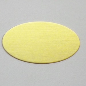 Name Plate gold and silver Brass Oval Shape, .032 brass, 15/16 x 1-3/4