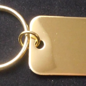 Brass Custom Key  Tag , Engraved
