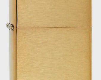Engraved Zippo Brass lighter- Personalized, Engraved