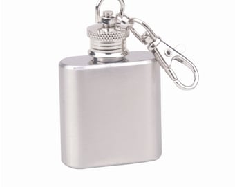 Engraved Flask Key Chains  1 oz, LOT OF 10