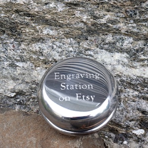 Yo-Yo,  Stainless, Personalized, Engraved, 2" Diameter, High quality