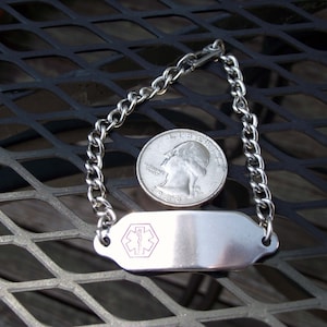 Medical ID Bracelet - Childs  size- Personalized