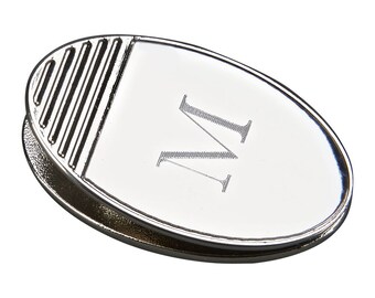 Engraved Oval Paper Clip with Magnet