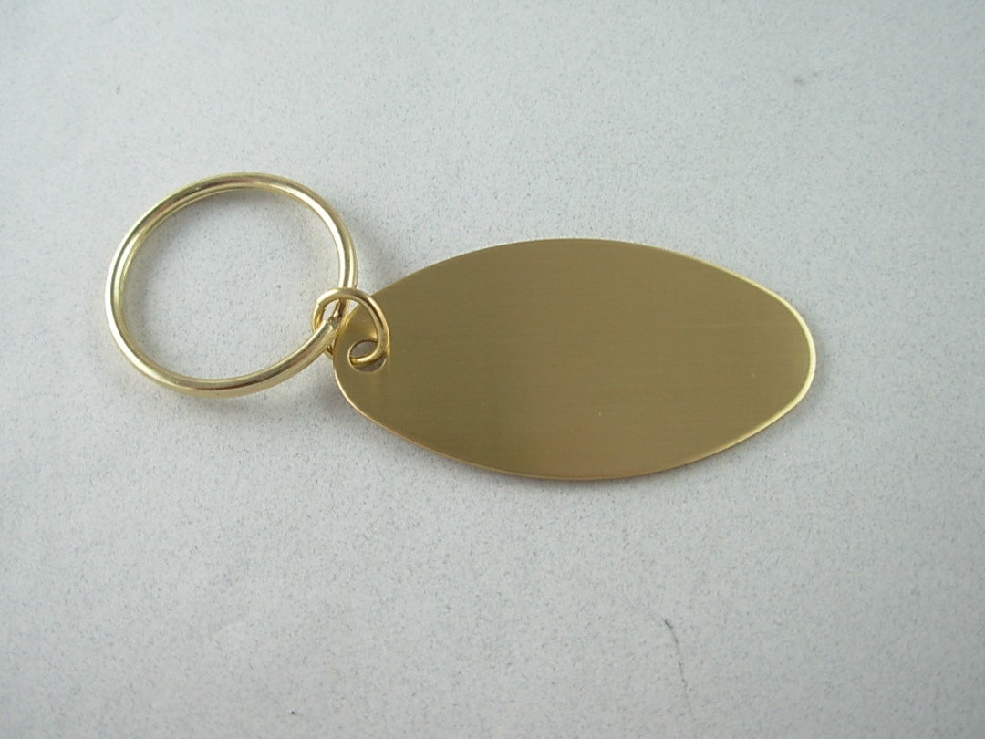 Oval Brass Custom Key Tag , Key Chain, Engraved Free, 21/2 X 13/8 Etsy
