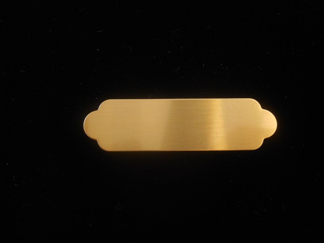 Ornamental Name Plate GOLD AND SILVER Brass, 21/32 X 23/8 Etsy
