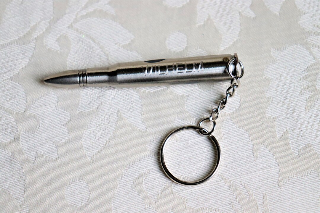 Bullet Keychain With Knife, Engraved, Personalized - Etsy