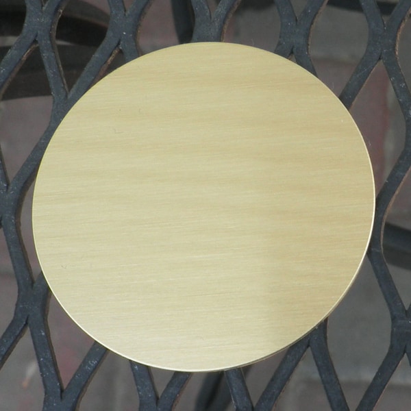 Round Nameplates, round plaques, Brass, Disc -  Round Disk  Shape,  Free Engraving