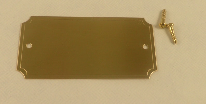 Name Plate Brass 1-1/4 X 2-1/2 With Holes and Screws Satin - Etsy