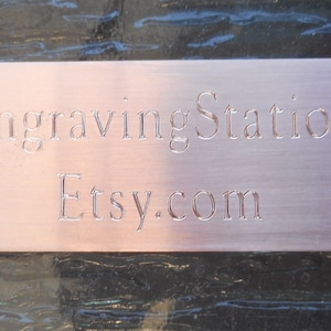 Nameplate,  plaque, Copper, 7/8 x 2-1/2 Free Engraving
