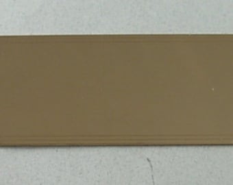 Name Plate Brass-  1-1/2 X 3-1/2  with  Free Engraving, Bright or Satin Finish