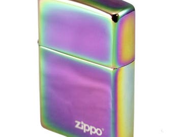 Engraved Zippo Rainbow, Spectrum color lighter,  Personalized, Engraved
