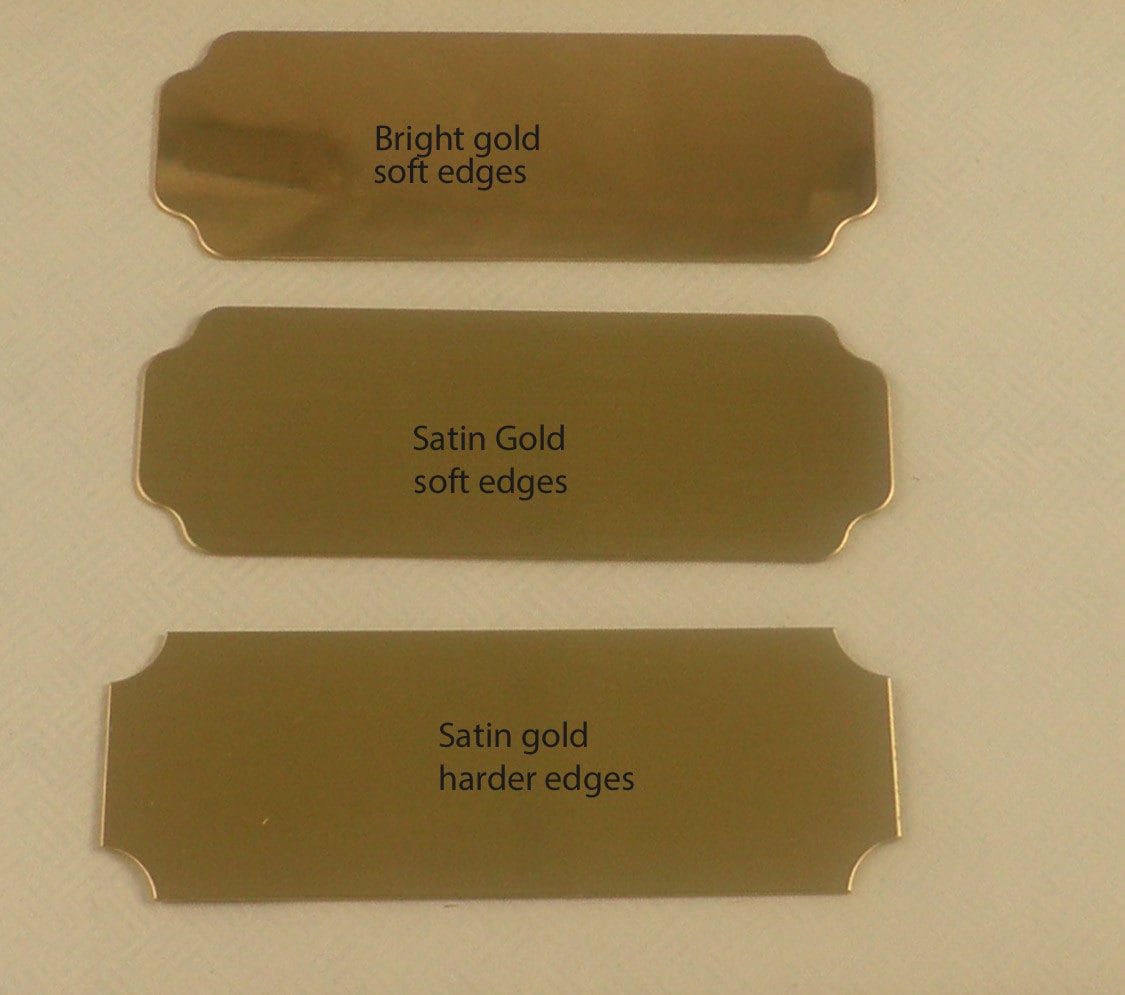 Name Plate Brass Notched 7/8 X 21/2 3 Styles Free Etsy