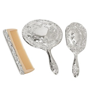 Antique Style, Brush, Mirror, Comb set, Dresser Set, Vanity set,  Custom engraved! &quot; FAST SHIPPING&quot;
