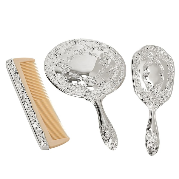 Antique Style, Brush, Mirror, Comb set, Dresser Set, Vanity set,  Custom engraved! " FAST SHIPPING"