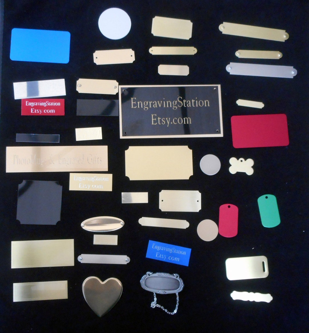 Nameplates, Plaques, Trophy Plates, Custom Size and Color , Brass