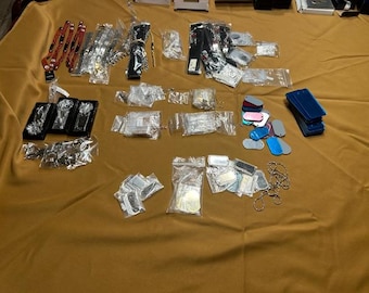 Engraveable Jewelry Items And Key Chains: Brand New, Closeout, Lot of 169