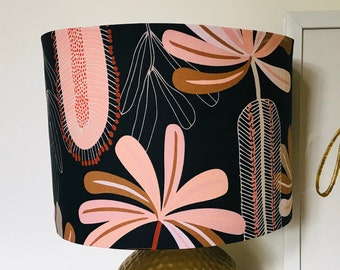 Navy Banksia Lampshade