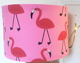 Pink Flamingo Print Lampshade