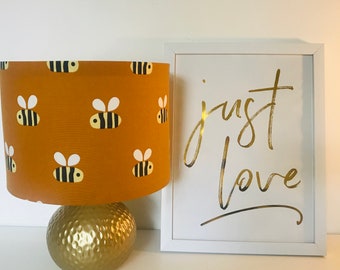 Bumble Bee Removable Lampshade Cover