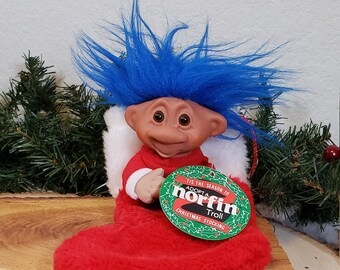 Vintage Christmas Troll Christmas stocking
