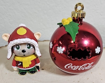 vintage Coca Cola red Christmas ornament Esferuco Traviezucos very rare vintage Coke