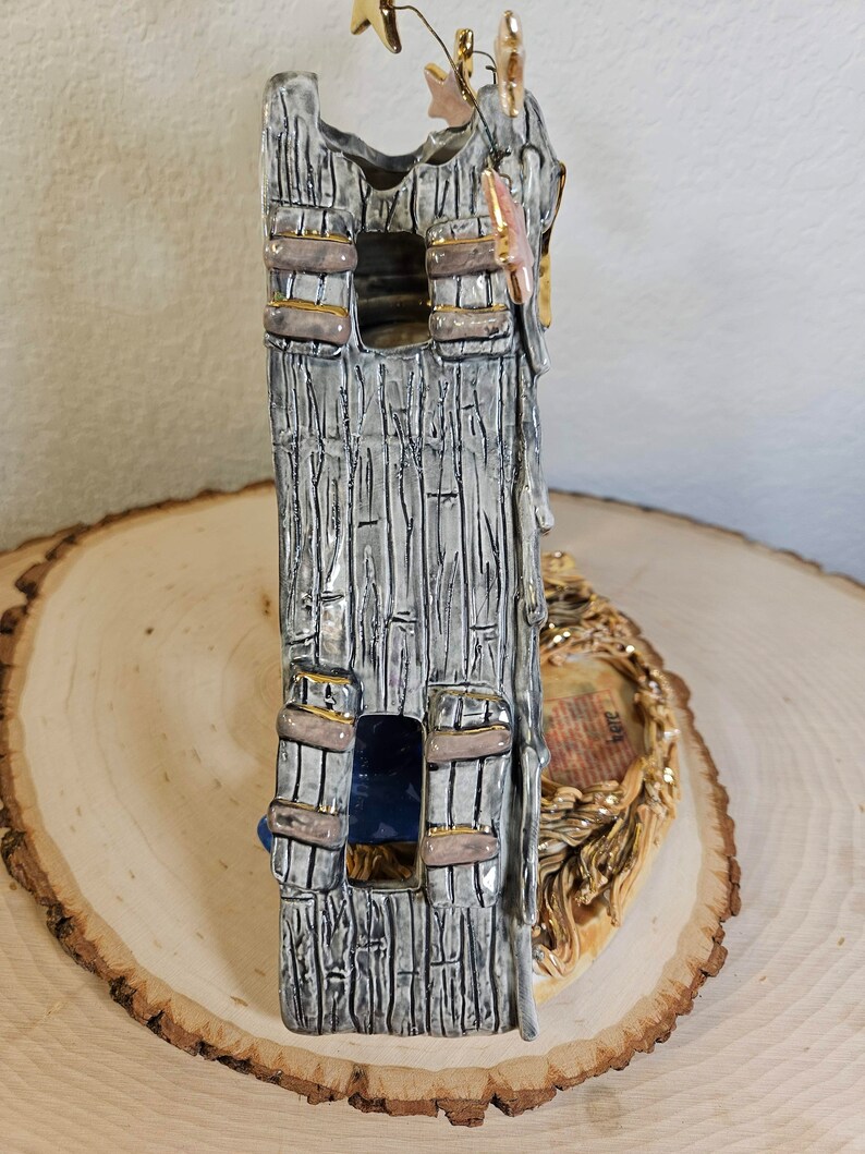 Blue Sky Nativity Tealight Candle Holder Blue Sky Clayworks Etsy