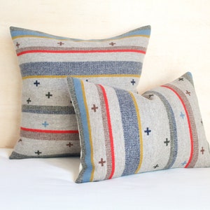 Scout Stripe Wool Pillow Cover, Pacific Northwest Camp Pillow (Made to Order)