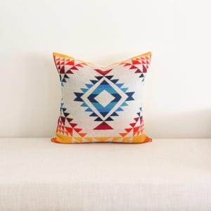 16x16 Pilot Rock Wool Pillow Cover, Colorful Southwestern Pillow Cover (Ready to Ship)