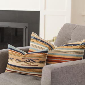 Chimayo Wool Pillow Cover in Harvest Tan Stripe (Ready to Ship) bild 5