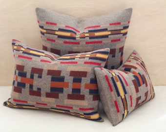 Painted Hills Wool Pillow Cover, Tan Southwestern Pillow Cover (Made to Order)