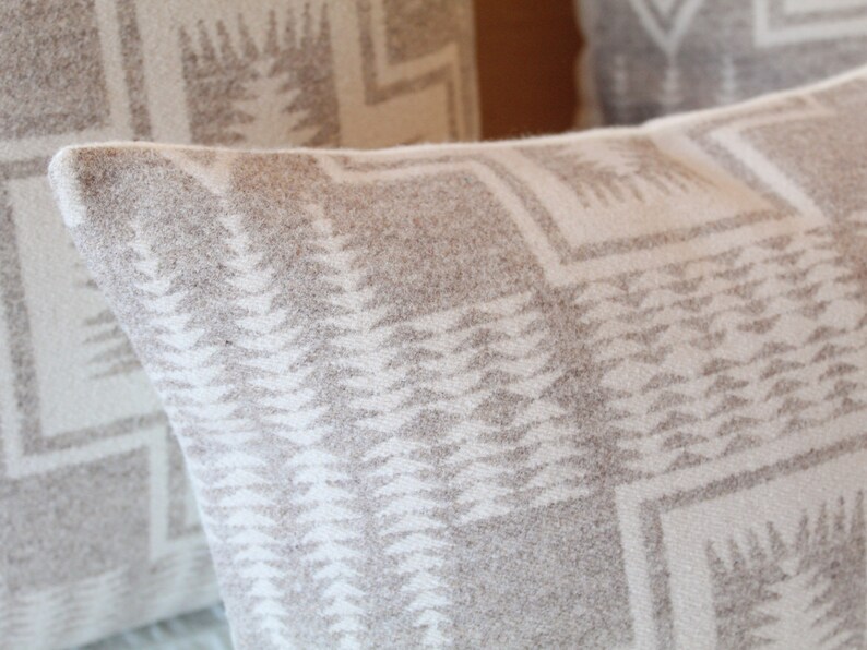 Southwestern Pillow Cover Tan Native American Pillow Cover Harding Tonal Wool Pillow Cover