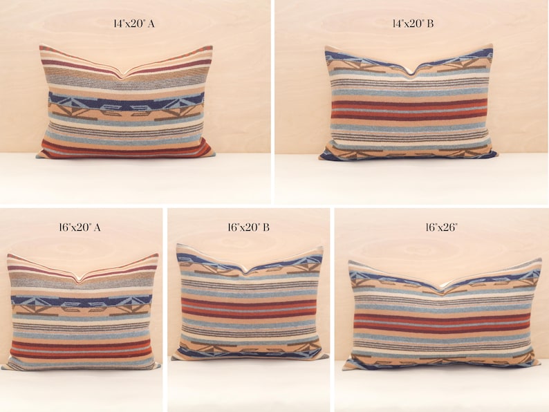 Chimayo Wool Pillow Cover in Harvest Tan Stripe (Ready to Ship) bild 8