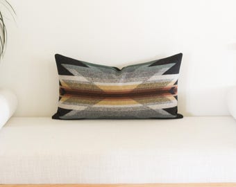 12x22 Wyeth Trail Oxford Wool Pillow Cover, Southwestern Pillow Cover (Ready to Ship)