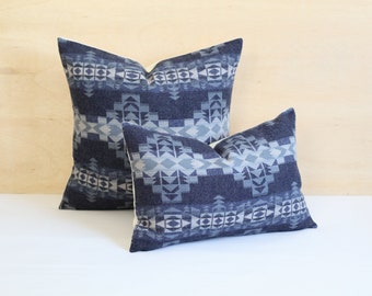 Desert Dawn Pillow Cover, Blue Southwestern Pillow Cover (Made to Order)