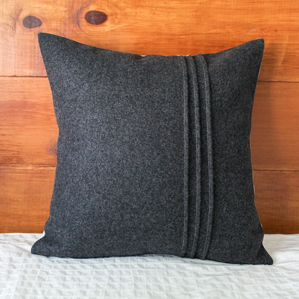 Charcoal Gray Pillow Etsy