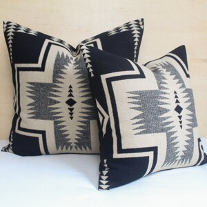Heather Tan and Grey Southwest Design Cotton Pillow Cover main image 0