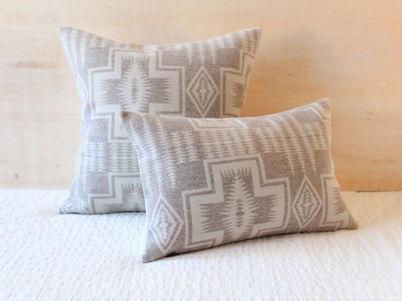 Southwestern Pillow Cover Tan Native American Pillow Cover Harding Tonal Wool Pillow Cover