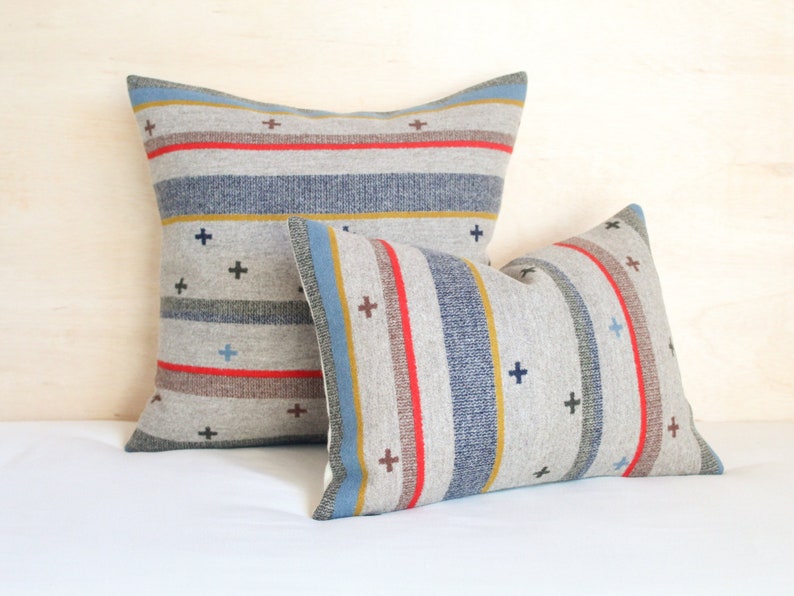 Scout Stripe Wool Pillow Cover Pacific Northwest Camp Pillow Etsy