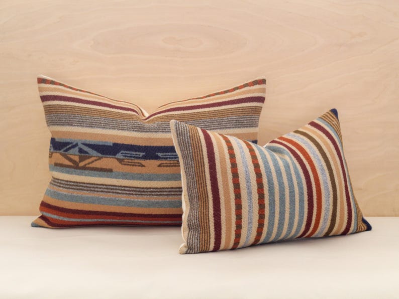 Chimayo Wool Pillow Cover in Harvest Tan Stripe (Ready to Ship) bild 2