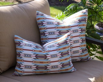 Wyeth Trail Outdoor Pillow Cover, Southwestern All Weather Pillow Cover (Made to Order)