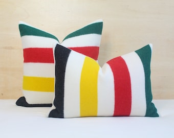 Glacier National Park Pillow Cover in Blanket Weight Wool (Made to Order)