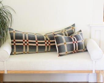 Four Square Shale Wool Pillow Cover, Modern Geometric Pillow Cover (Made to Order)