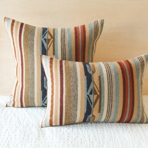 Chimayo Wool Pillow Cover in Harvest Tan Stripe (Made to Order)