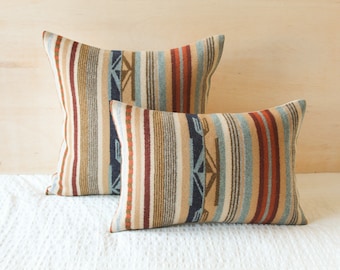 Chimayo Wool Pillow Cover in Harvest Tan Stripe (Made to Order)