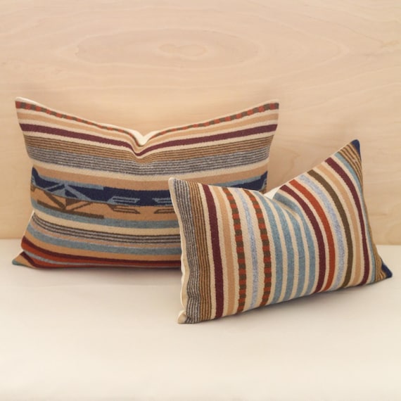 Chimayo Wool Pillow Cover in Harvest Tan Stripe (Ready to Ship)