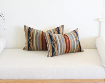 Chimayo Wool Pillow Cover in Harvest Tan Stripe (Ready to Ship)