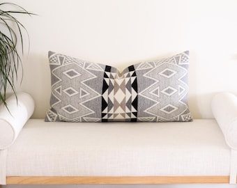 14x30 Diamond Ridge Wool Pillow Cover, Southwestern Pillow Cover (Ready to Ship)